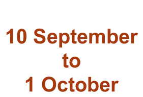 10 September to 1 October