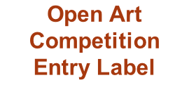 Open Art Competition Entry Label